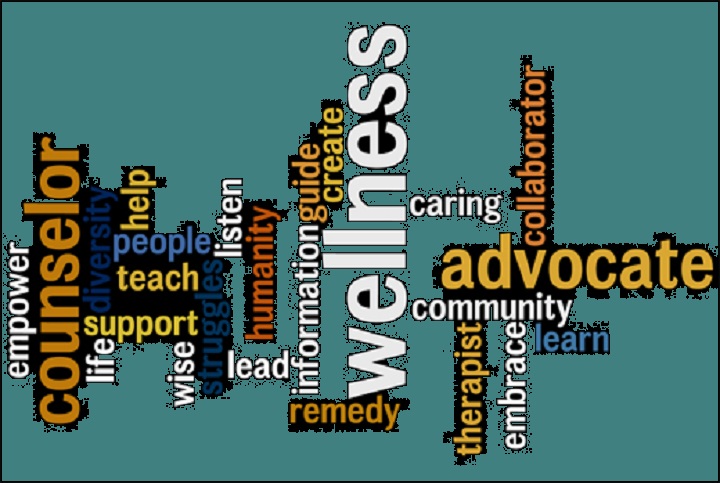 counselor_word_blue_background